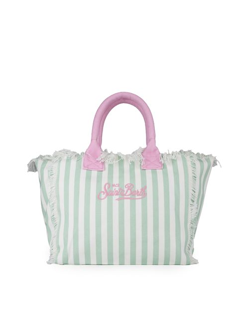 Borsa Vanity Stripe in canvas a righe Mc2 Saint Barth | VANITY03756H SB BEACH STRIPES V 5310